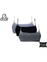 Kız Çocuk Pedli Alıştırma Sütyen 6'lı Tutku 0847 Gri