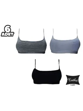 Tutku Kız Çocuk Pedli Alıştırma Sütyen 6'lı Tutku 0847 - Alternatif Görünüm