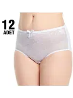 Tüllü Kadın Bato Tutku 0926 - 12 Adet Beyaz detay görünüm