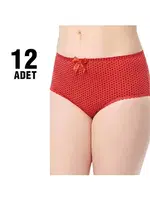 Puantiyeli Kadın Bato Tutku 0933 - 12 Adet Kırmızı detay görünüm