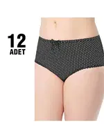 Puantiyeli Kadın Bato Tutku 0933 - 12 Adet Siyah farklı açı