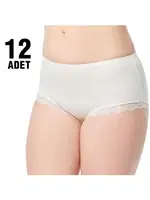 Işık Kadın Bato Külot %100 Pamuk Tutku 0948 - 12 Adet Ekru