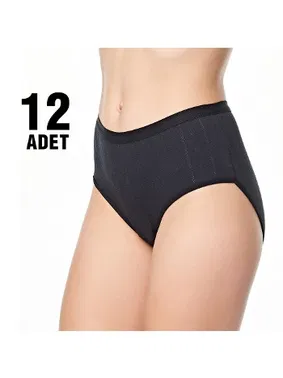 Tutku Jakarlı Kadın %100 Pamuk Bato Külot Tutku 0950 - 12 Adet - Alternatif Görünüm