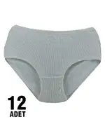 Kaşkorse Yüksek Bel Bato Külot Tutku 0959 - 12 Adet Asorti