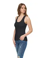 Tutku Pamuklu Geniş Askılı Kadın Atlet 0174 Siyah farklı açı