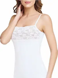 Tutku Tutku Kadın %100 Pamuk İp Askılı Geniş Dantelli Atlet 0147