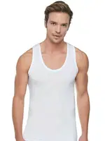 Tutku Beyaz %100 Pamuk Erkek Ribana Atlet 0102 - 6 Adet