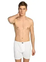 Beyaz %100 Pamuk Erkek Ribana Paçalı Arjantin Boxer Tutku 0111 - 6 Adet Beyaz detay görünüm