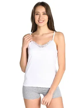 Tutku Beyaz Ribana %100 Pamuk Kadın İp Askılı Dantelli Atlet Tutku 0139 - 6 Adet - Alternatif Görünüm