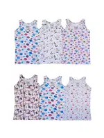 Tutku Empirme Kız Geniş Askılı Atlet 0848 - 6 Adet Asorti farklı açı