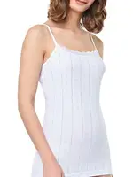 Tutku İp Askılı Jakarlı Bayan Atlet 0200 - 6 Adet Beyaz farklı açı