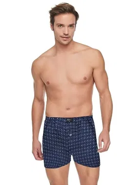 Tutku Elit % 100 Pamuk Havlu Bel Erkek Penye Desenli Boxer Tutku Elit 1102