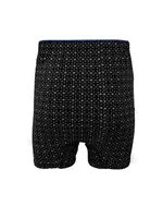 % 100 Pamuk Havlu Bel Erkek Penye Desenli Boxer Tutku Elit 1102 Siyah görsel 6