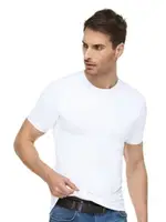 Pamuklu Erkek Sıfır Yaka Atlet Tutku Elit 1301 Beyaz detay görünüm