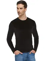 Tutku Elit Sıfır Yaka Erkek Uzun Kollu Atlet 1302 Siyah