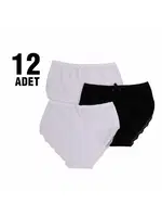 Paçası Dantel Kadın Bato Külot 12Li Tutku Elit 2402 detay görünüm