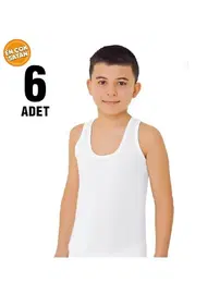 Tutku Tutku Erkek Çocuk Penye Atlet TEC0124 - 6 Adet