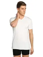 Tutku Erkek Ribana V Yaka Fanila 0107 Beyaz detay görünüm