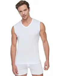 Tutku Tutku Erkek Sıfır Kol V Yaka Spor Fanila 0401