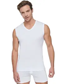 Tutku Tutku Erkek Sıfır Kol V Yaka Spor Fanila 0401