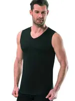 Tutku Erkek Sıfır Kol V Yaka Spor Fanila 0401 Siyah farklı açı