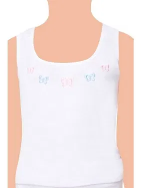 Tutku Tutku Kız Çocuk Kalın Askılı İşlemeli Atlet 0166 - 6 Adet - Alternatif Görünüm