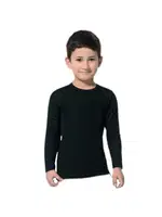 Tutku Kız Erkek Çocuk Termal Fanila TEC0136 Siyah detay görünüm