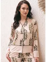 Uzun Kol Gömlek ve Pantolon Takım Anıl 9777 Somon detay görünüm