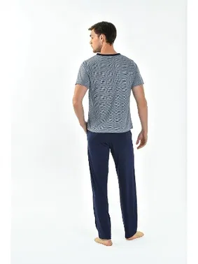 Yeni İnci V Yaka Erkek 3'lü Pijama Takımı Yeni İnci EPJ798 - Alternatif Görünüm