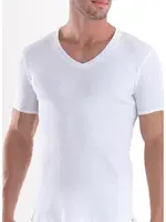 V Yaka Erkek Tshirt Tender Cotton Beyaz BlackSpade 9239  Beyaz farklı açı