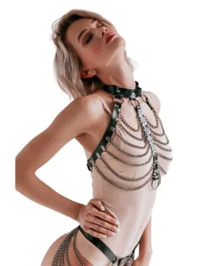 missisX Zincir Detaylı Deri Harness MissisX 2049 - Alternatif Görünüm