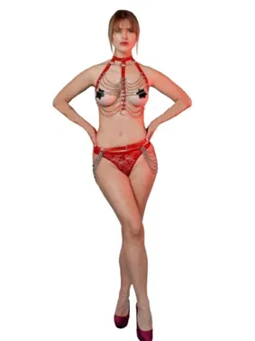 missisX Tasmalı Zincirli Harness MissisX 2049