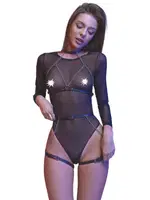 Zincir Harnes Kostüm MissisX 2080 Siyah görsel 5