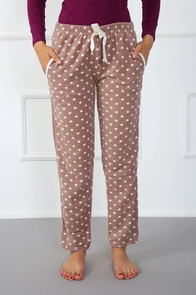 Welsoft Polar Puantiyeli Tek Alt Kadın Pijama Akbeniz 210041