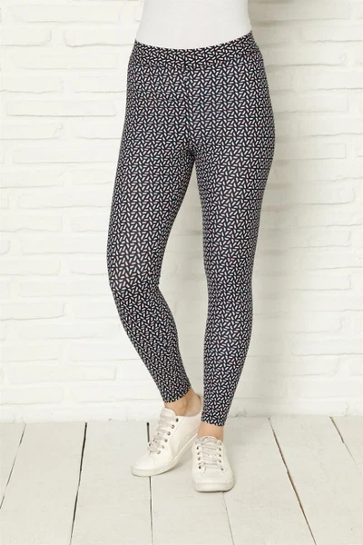 Desenli Akbeniz Penye Likralı Tayt 5884