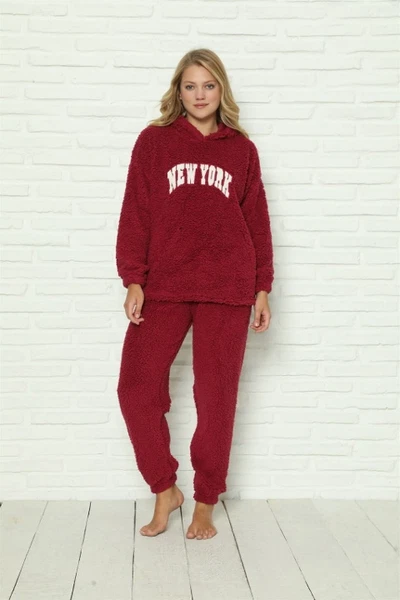 Welsoft Polar Peluş Kadın Pijama Takımı Akbeniz 9060