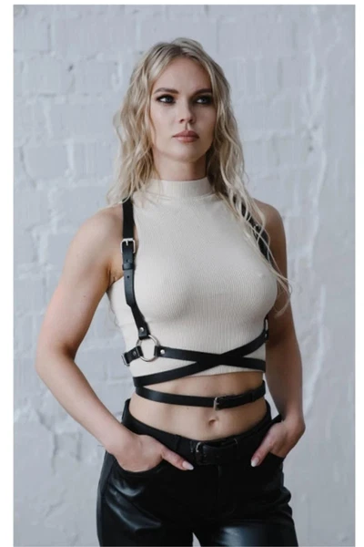 Deri Askılı Kemer Harness MissisX 923