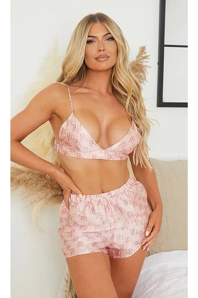 Babydoll Şort Takım Pembe For Dreams 8327