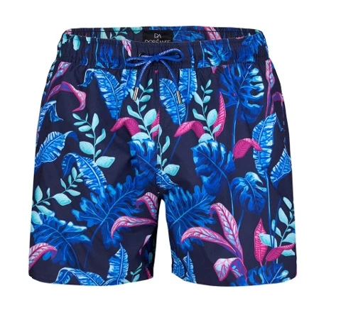 Doreanse Erkek Cepli Mavi Desenli Şort Mayo 3819