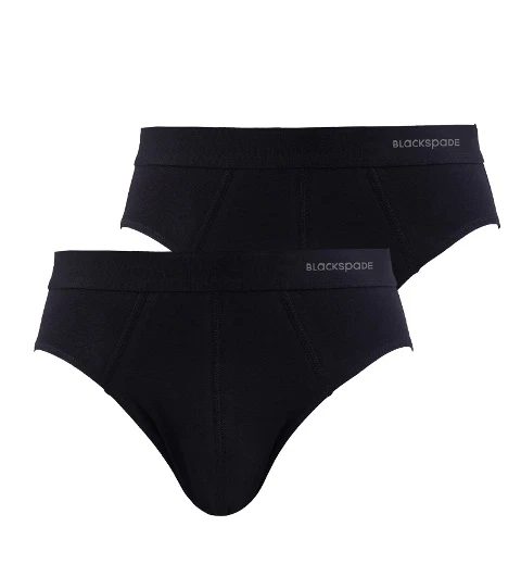Erkek Slip Külot 2li Paket Loose Fit Siyah BlackSpade 9625