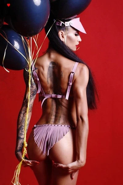 Fatnezi Deri Etek Sütyen Harness MissisX 2144