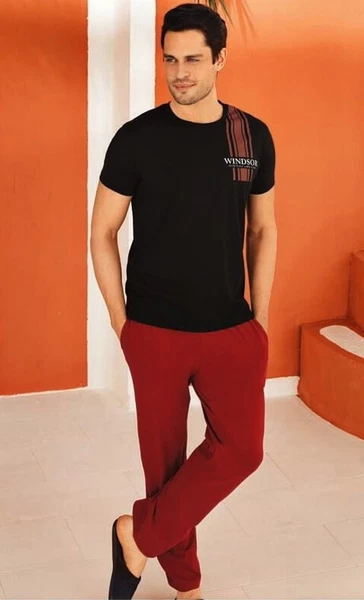 Siyah Erkek Pijama Takımı Güryıldız 5452