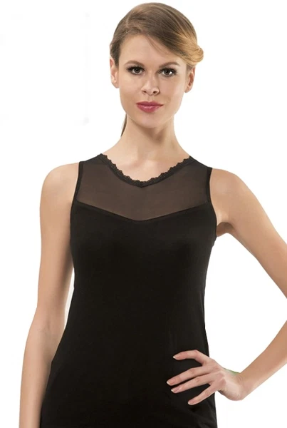 Siyah Likralı Lez Dantelli Atlet HMD 2449