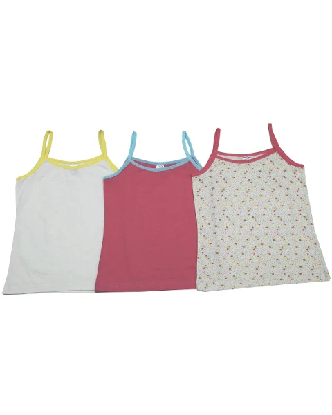 Kız Lycralı İp Askılı Atlet 3 Lü Paket Öztaş F4621