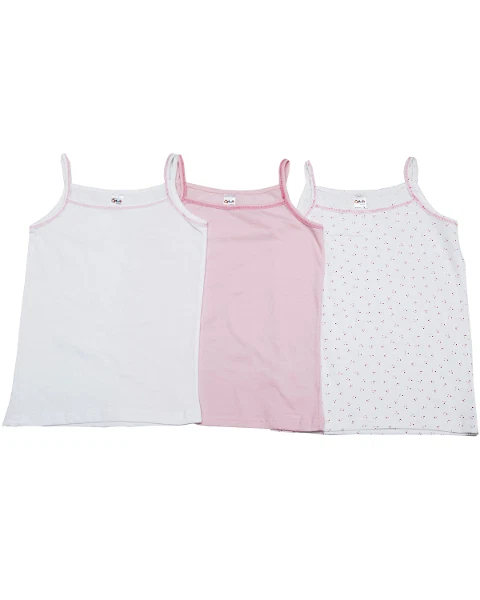 Kız Üçlü İp Askılı Atlet Baskılı ve Düz Öztaş F4018