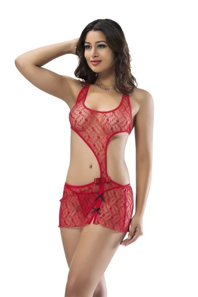 Bel Dekoltesli Tül Fantazi Gecelik Moongirl 3058