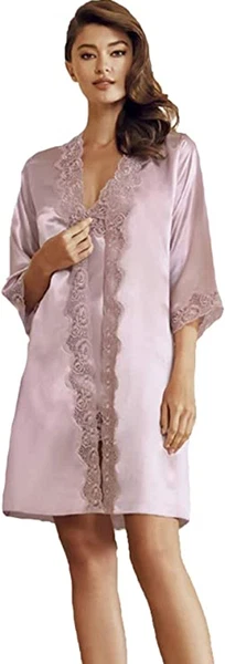 Perin 8050 Çeyizlik 6'lı Saten Gecelik Sabahlık Takım