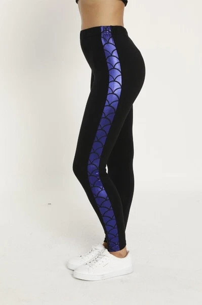 Yanı Şeritli Uzun Kadın Tayt Polkan 226