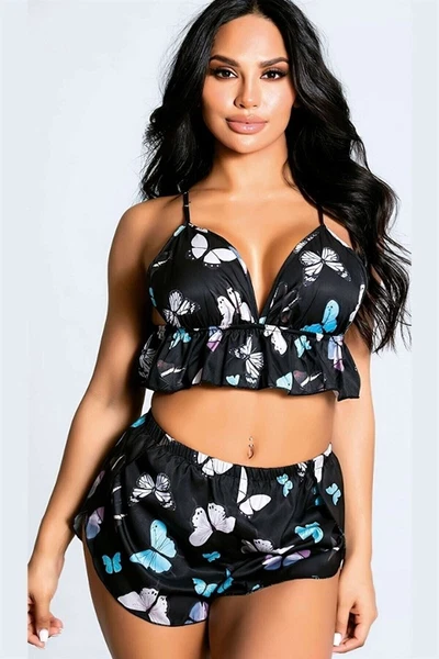 Saten Mini Şortlu Takım For Dreams 8322