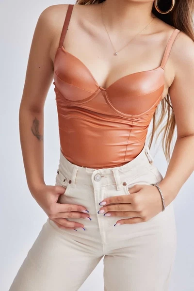 Somon Ekstra Soft Lycralı Balenli Push Up Kadın Crop Büstiyer Meriluu BT0013